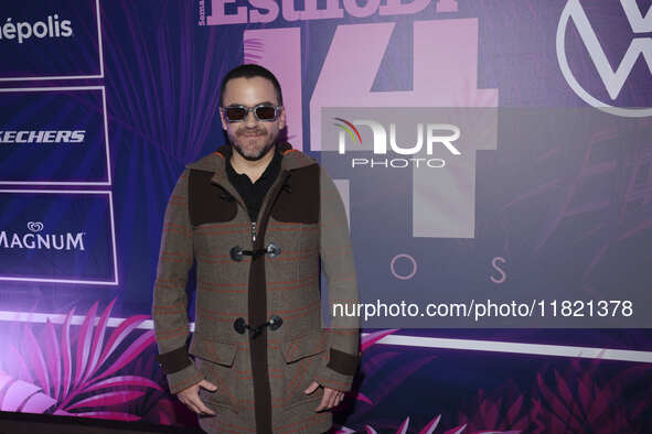 Mauricio Mancera attends the pink carpet for the 14th anniversary of Estilo DF at General Prim 30 in Mexico City, Mexico, on November 28, 20...