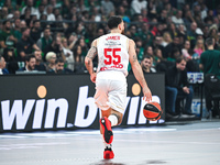 Mike James of AS Monaco plays during the Euroleague, Round 12 match between Panathinaikos AKTOR Athens and AS Monaco at OAKA Altion Arena in...