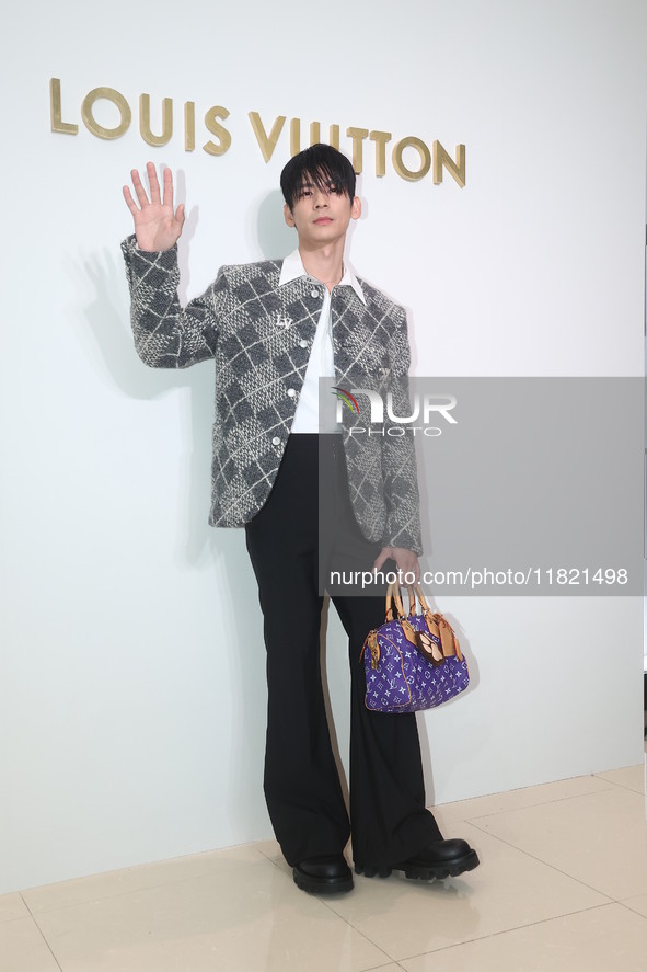 Taiwanese actor Austin Lin attends the opening ceremony of the Louis Vuitton flagship store in Taipei, Taiwan, on November 29, 2024. 