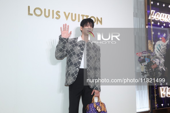 Taiwanese actor Austin Lin attends the opening ceremony of the Louis Vuitton flagship store in Taipei, Taiwan, on November 29, 2024. 