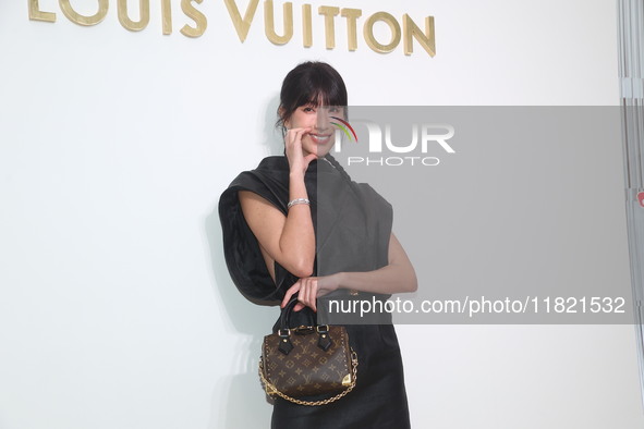 Taiwanese actress Sonia Sui attends the opening ceremony of the flagship store of Louis Vuitton in Taipei, Taiwan province, China, on Novemb...