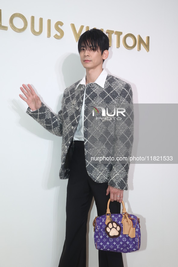 Taiwanese actor Austin Lin attends the opening ceremony of the Louis Vuitton flagship store in Taipei, Taiwan, on November 29, 2024. 