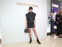 Taiwanese actress Sonia Sui attends the opening ceremony of the flagship store of Louis Vuitton in Taipei, Taiwan province, China, on Novemb...