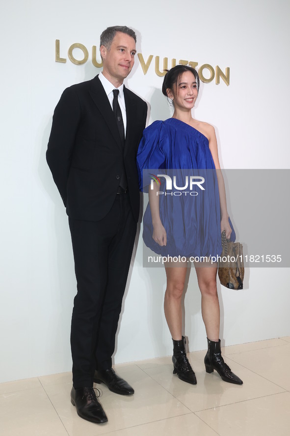 Taiwanese actress Annie Chen attends the opening ceremony of the flagship store of Louis Vuitton in Taipei, China, on November 29, 2024. 