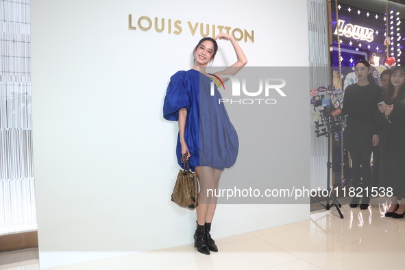 Taiwanese actress Annie Chen attends the opening ceremony of the flagship store of Louis Vuitton in Taipei, China, on November 29, 2024. 