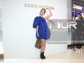 Taiwanese actress Annie Chen attends the opening ceremony of the flagship store of Louis Vuitton in Taipei, China, on November 29, 2024. (