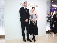 Taiwanese actress Puff Kuo attends the opening ceremony of the flagship store of Louis Vuitton in Taipei, Taiwan province, China, on Novembe...