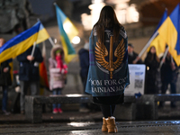 KRAKOW, POLAND - NOVEMBER 29:
On the evening of the 1010th day of Russia's invasion of Ukraine, a few members of the Ukrainian diaspora held...