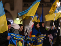 KRAKOW, POLAND - NOVEMBER 29:
On the evening of the 1010th day of Russia's invasion of Ukraine, a few members of the Ukrainian diaspora held...