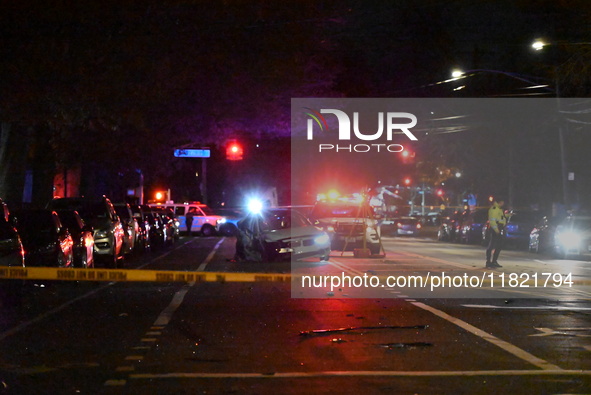 A pedestrian is struck by a vehicle in the Baychester neighborhood of Bronx, New York, United States, on November 30, 2024. At approximately...