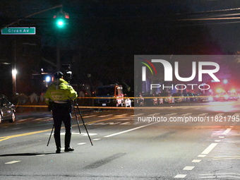 A pedestrian is struck by a vehicle in the Baychester neighborhood of Bronx, New York, United States, on November 30, 2024. At approximately...