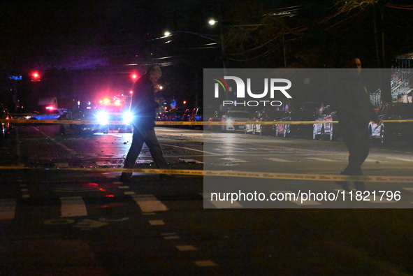 A pedestrian is struck by a vehicle in the Baychester neighborhood of Bronx, New York, United States, on November 30, 2024. At approximately...