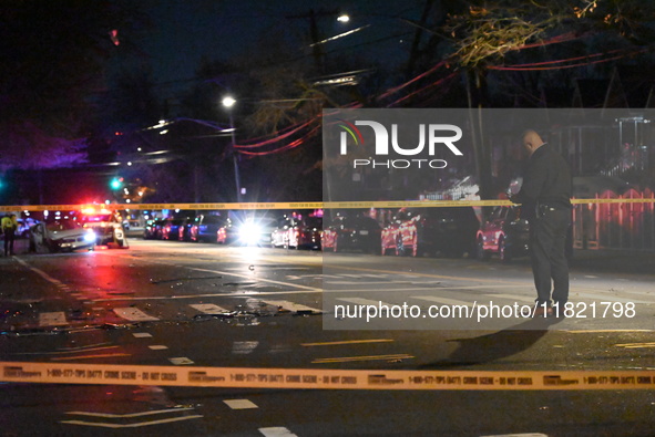 A pedestrian is struck by a vehicle in the Baychester neighborhood of Bronx, New York, United States, on November 30, 2024. At approximately...