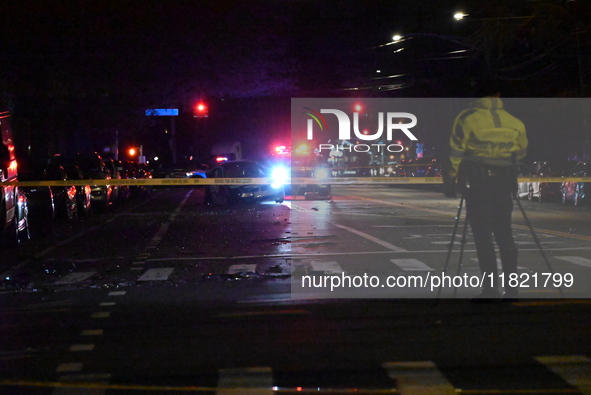 A pedestrian is struck by a vehicle in the Baychester neighborhood of Bronx, New York, United States, on November 30, 2024. At approximately...