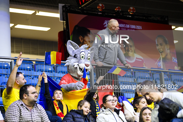 Fans of Romania during Romania vs. Czechia - Women's EHF EURO 2024, in Fonix Arena, Debrecen, on November 29, 2024 