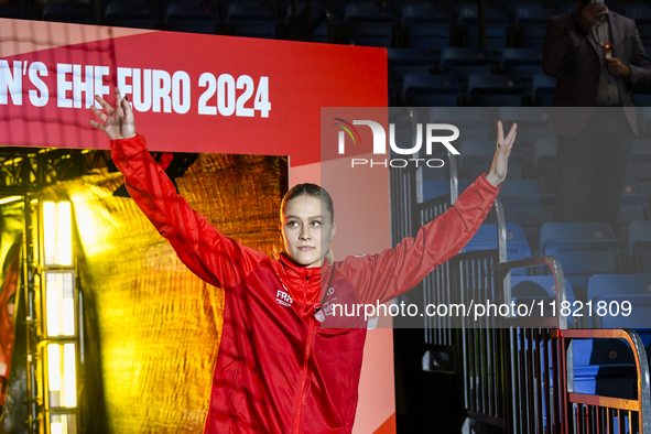 STOICA Angela Stefania is in action during the Romania vs. Czechia match at the Women's EHF EURO 2024 in Fonix Arena, Debrecen, on November...