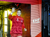 Alicia Maria participates in the Romania vs. Czechia match during the Women's EHF EURO 2024 at Fonix Arena in Debrecen, Hungary, on November...