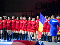 Team Romania plays against Czechia during the Women's EHF EURO 2024 in Fonix Arena, Debrecen, on November 29, 2024. (