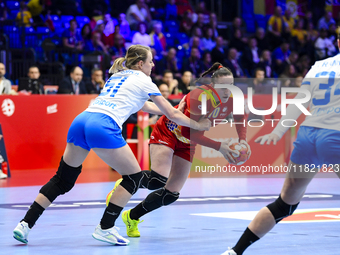 POPA Andreea - Cristina is in action during the Romania vs. Czechia match at the Women's EHF EURO 2024 in Fonix Arena, Debrecen, on November...