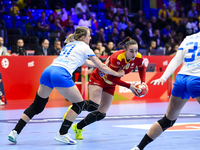 POPA Andreea - Cristina is in action during the Romania vs. Czechia match at the Women's EHF EURO 2024 in Fonix Arena, Debrecen, on November...