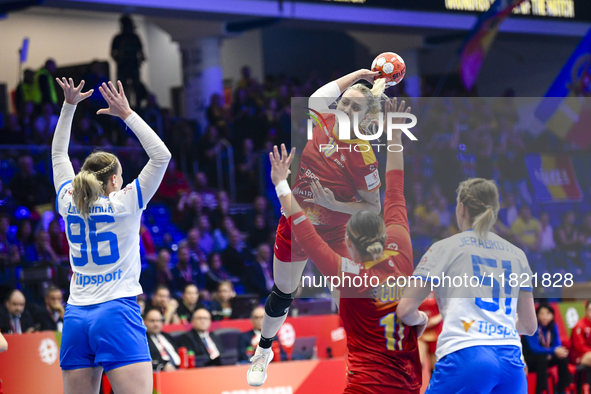 STOICA Angela Stefania is in action during the Romania vs. Czechia match at the Women's EHF EURO 2024 in Fonix Arena, Debrecen, on November...