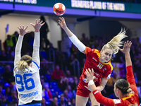 STOICA Angela Stefania is in action during the Romania vs. Czechia match at the Women's EHF EURO 2024 in Fonix Arena, Debrecen, on November...