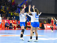 Marketa Jerabkova is in action during the Romania vs. Czechia match at the Women's EHF EURO 2024 in Fonix Arena, Debrecen, on November 29, 2...