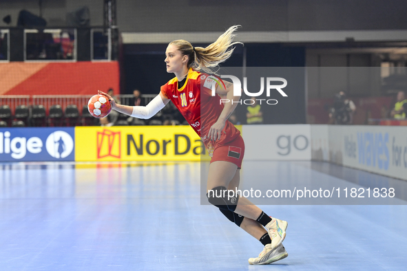 STOICA Angela Stefania is in action during the Romania vs. Czechia match at the Women's EHF EURO 2024 in Fonix Arena, Debrecen, on November...