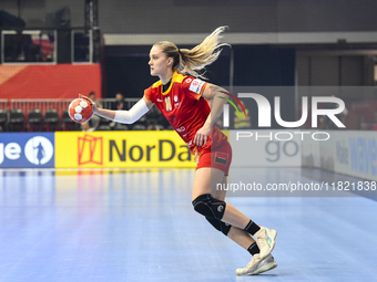 STOICA Angela Stefania is in action during the Romania vs. Czechia match at the Women's EHF EURO 2024 in Fonix Arena, Debrecen, on November...