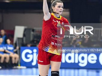 BOICIUC Alisia-Lorena is in action during the Romania vs. Czechia match at the Women's EHF EURO 2024, in Fonix Arena, Debrecen, on November...