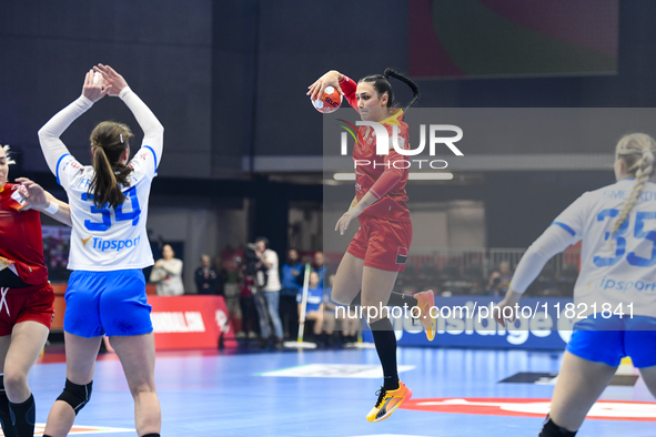 BAZALIU Bianca Maria is in action during the Romania vs. Czechia match at the Women's EHF EURO 2024 in Fonix Arena, Debrecen, on November 29...