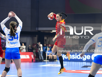 BAZALIU Bianca Maria is in action during the Romania vs. Czechia match at the Women's EHF EURO 2024 in Fonix Arena, Debrecen, on November 29...