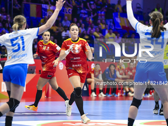 Alicia Maria participates in the match between Romania and Czechia during the Women's EHF EURO 2024 at Fonix Arena in Debrecen, Hungary, on...