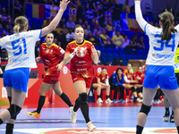 Alicia Maria participates in the match between Romania and Czechia during the Women's EHF EURO 2024 at Fonix Arena in Debrecen, Hungary, on...