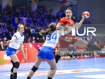 Alicia Maria participates in the match between Romania and Czechia during the Women's EHF EURO 2024 at Fonix Arena in Debrecen, Hungary, on...