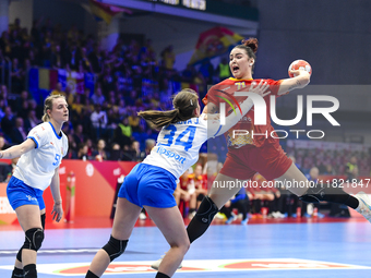 Alicia Maria participates in the match between Romania and Czechia during the Women's EHF EURO 2024 at Fonix Arena in Debrecen, Hungary, on...