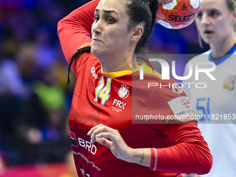 BAZALIU Bianca Maria is in action during the Romania vs. Czechia match at the Women's EHF EURO 2024 in Fonix Arena, Debrecen, on November 29...