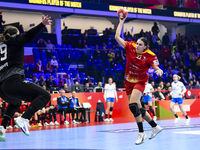 Lorena Gabriela Ostase is in action during the Romania vs. Czechia match at the Women's EHF EURO 2024, in Debrecen, Hungary, on November 29,...