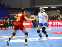 Marketa Jerabkova is in action during the Romania vs. Czechia match at the Women's EHF EURO 2024 in Fonix Arena, Debrecen, on November 29, 2...