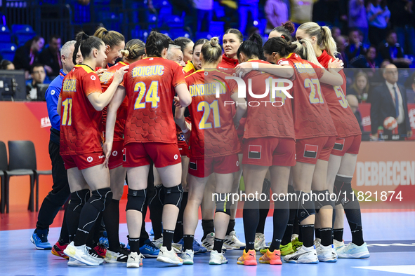 Romania faces Czechia in the Women's EHF EURO 2024 at Fonix Arena in Debrecen, Hungary, on November 29, 2024. 