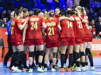 Romania faces Czechia in the Women's EHF EURO 2024 at Fonix Arena in Debrecen, Hungary, on November 29, 2024. (