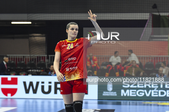 BOICIUC Alisia-Lorena participates in the Romania vs. Czechia match during the Women's EHF EURO 2024 in Debrecen, Hungary, on November 29, 2...