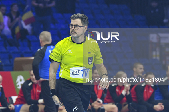 Brkic Radojko is in action during the Romania vs. Czechia match at the Women's EHF EURO 2024 in Fonix Arena, Debrecen, on November 29, 2024....