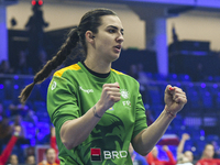 Bianca Tomina competes during the Romania vs. Czechia match at the Women's EHF EURO 2024 in Fonix Arena, Debrecen, on November 29, 2024 (