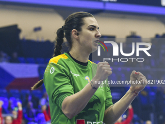 Bianca Tomina competes during the Romania vs. Czechia match at the Women's EHF EURO 2024 in Fonix Arena, Debrecen, on November 29, 2024 (