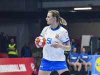 Marketa Jerabkova is in action during the Romania vs. Czechia match at the Women's EHF EURO 2024 in Fonix Arena, Debrecen, on November 29, 2...