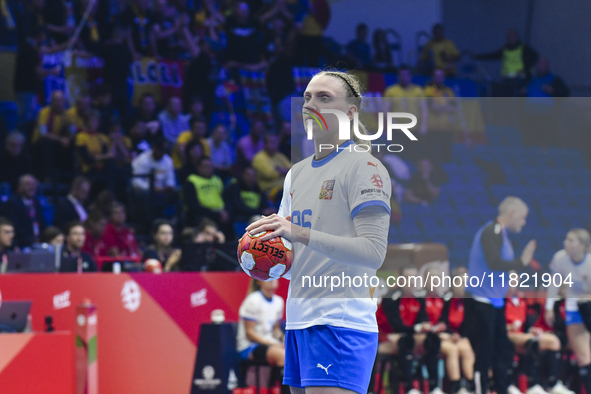 CHOLEVOVA Charlotte is in action during the Romania vs. Czechia match at the Women's EHF EURO 2024 in Fonix Arena, Debrecen, on November 29,...