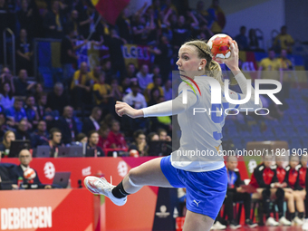 CHOLEVOVA Charlotte is in action during the Romania vs. Czechia match at the Women's EHF EURO 2024 in Fonix Arena, Debrecen, on November 29,...