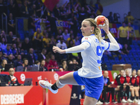 CHOLEVOVA Charlotte is in action during the Romania vs. Czechia match at the Women's EHF EURO 2024 in Fonix Arena, Debrecen, on November 29,...