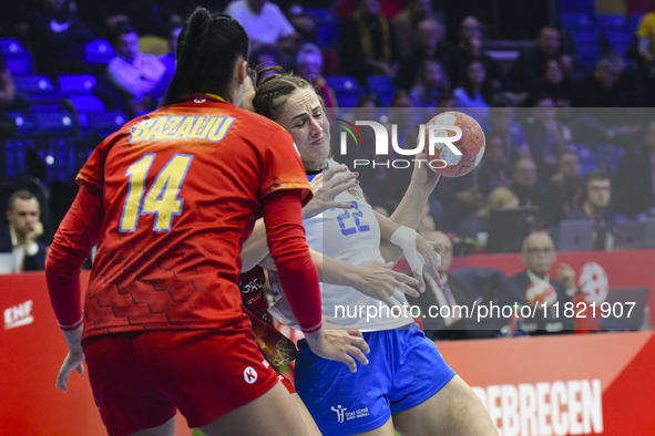 SUSTACKOVA Marketa is in action during the Romania vs. Czechia match at the Women's EHF EURO 2024 in Fonix Arena, Debrecen, on November 29,...